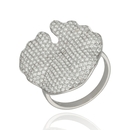 Fehér arany gyűrű 55-ös méret - B10566_3I